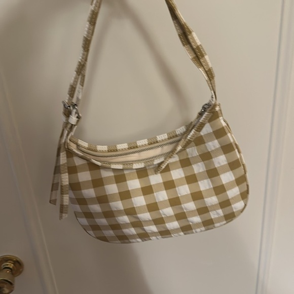Zara Tartan Shoulder Bag – Beige & Cream Check – NWOT - Picture 3 of 9